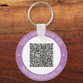 QR Code Tekst en Kleuren Uw Promotionele Sleutelha Sleutelhanger (Voorkant)