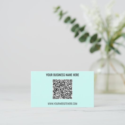 QR Code Tekst Info Kleur Professioneel Visitekaart Visitekaartje (Staand voorkant)