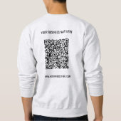 QR Code Tekst Info Sweatshirt Company Promotie (Achterkant)