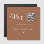 QR Code Terra Cotta Photo RSVP Card (Voorkant / Achterkant)