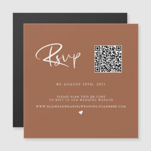 QR Code Terra Cotta Photo RSVP Card