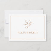 QR Code Terracotta Script Monogramme Mariage RSVP (Devant)