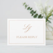 QR Code Terracotta Script Monogramme Mariage RSVP (Debout devant)