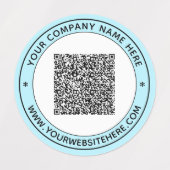 QR Code Texte et Couleurs Étiquettes Société promo (Design 1)