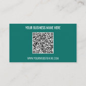 QR Code Texte Info couleur Carte de visite profess (Dos)