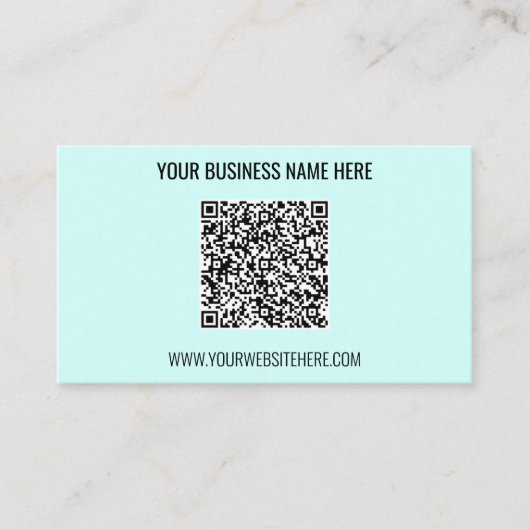 QR Code Texte Info couleur Carte de visite profess (Devant)