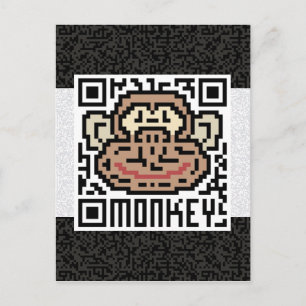 QR Code the Monkey Briefkaart