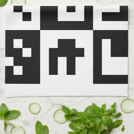 qr-code theedoek (Gevouwen)