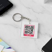 QR-code Tik Tok Social Media Sleutelhanger
