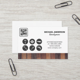 Qr Code   Timmervrouw Iconen Visitekaartje