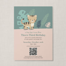 QR Code Tiny Tiger Zachte Jungle Kinderverjaardag