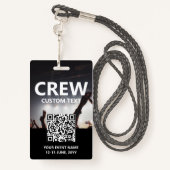 Qr-code - Toegangspasje voor aangepaste gebeurteni Badge (Achterkant met draagriem)