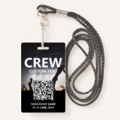 Qr-code - Toegangspasje voor aangepaste gebeurteni Badge (Voorkant met draagriem)
