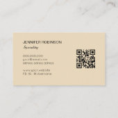 QR code tonalité terrestre artsy or cadre carte de (Dos)