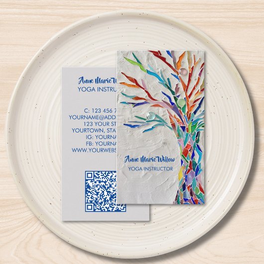 QR Code Tree Of Life Yoga instructeur Carte de vis