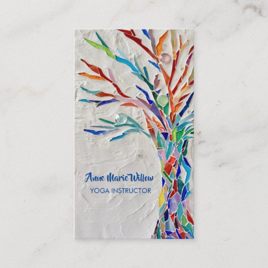 QR Code Tree Of Life Yoga instructeur Carte de vis (Devant)