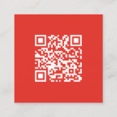 QR-code trendy abstracte waterverf cool Vierkante Visitekaartje (Achterkant)