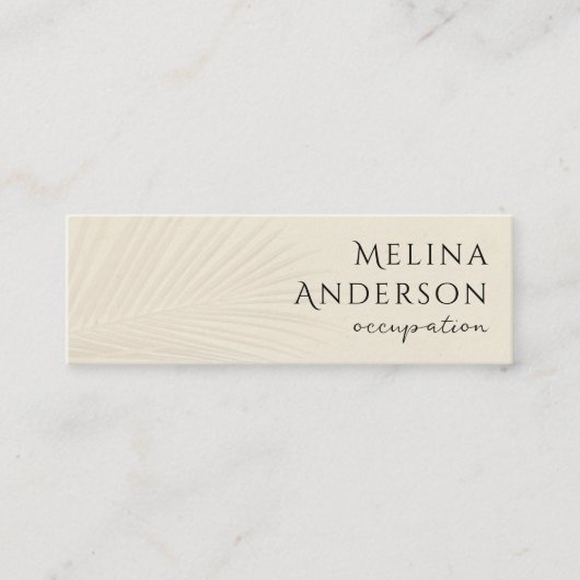 QR-code Tropisch palm mini-Visitekaartje Mini Visitekaartje (Voorkant)