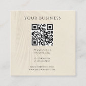 QR-code Tropisch palmvierkant Visitekaartje (Achterkant)