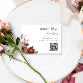 QR Code Trouwen RSVP Online Bourgogne Blush Bloeme Informatiekaartje