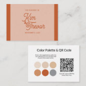 QR Code Trouwkleding Terracotta behuizing Kaart (Voorkant / Achterkant)