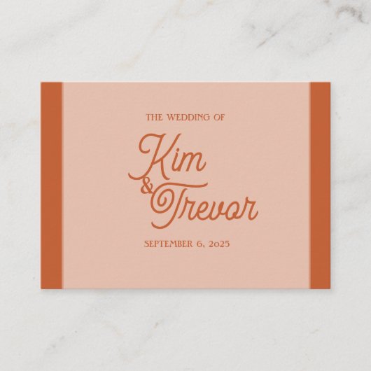 QR Code Trouwkleding Terracotta behuizing Kaart (Voorkant)