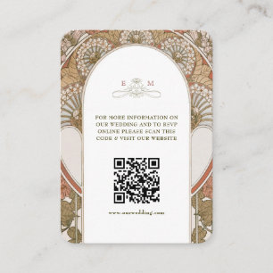 QR-code trouwwebsite info Art Nouveau bijlage