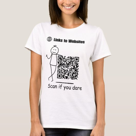 Qr Code Tshirts Liens vers des sites Web Analyser (Devant)