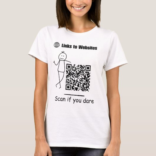 Qr Code Tshirts Liens vers des sites Web Analyser (Devant)