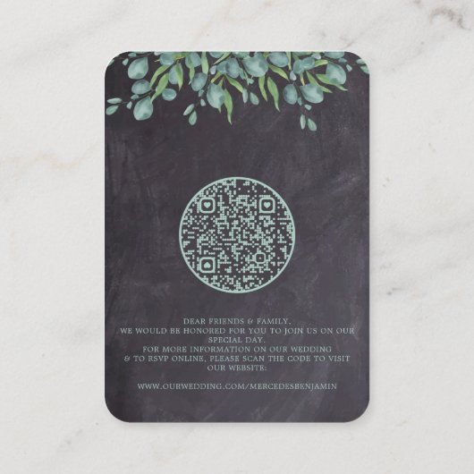 QR-code Uitnodiging tot uitzending van eucalyptusb Informatiekaartje (Achterkant)