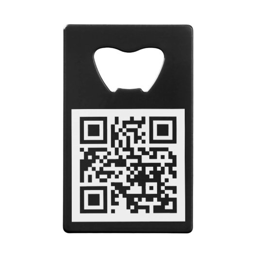 QR-code Uitsluitend roestvrijstalen flesopening Kredietkaart Flessenopener (Voorkant)