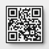 QR-code Uitsluitend vierkant tablet-plak met Easel Fotoplaat (Voorkant)