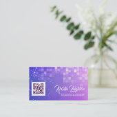 QR-code Ultra Violet-Sjabloon Visitekaartje (Staand voorkant)