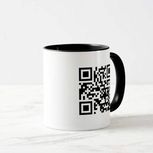 QR Code uniquement Combo Mug (Devant droit)
