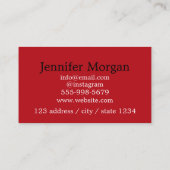 QR CODE uw logo aangepaste professional modern roo Visitekaartje (Achterkant)