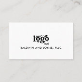 QR Code Uw Logo Gewoon Wit Generisch Ontwerp Visitekaartje (Achterkant)