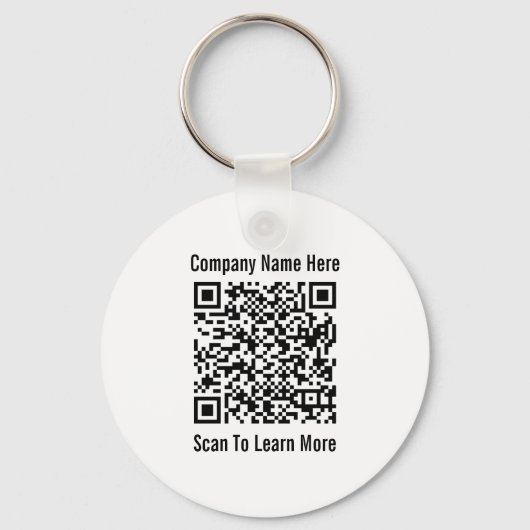 QR-code Uw Logo hier 2-zijdige zakelijke Sjabloon Sleutelhanger (Voorkant)