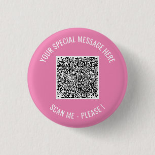 QR-code Uw speciale berichtgeving Moderne verrassi Ronde Button 3,2 Cm