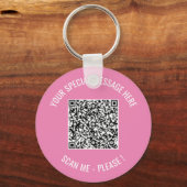 QR-code Uw speciale berichtgeving Moderne verrassi Sleutelhanger (Voorkant)