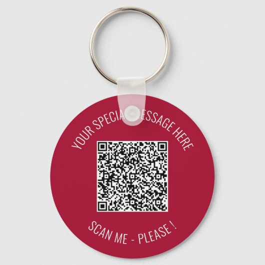 QR-code Uw speciale berichtverrassingsSleutelhange Sleutelhanger (Voorkant)