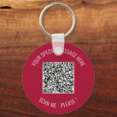 QR-code Uw speciale berichtverrassingsSleutelhange Sleutelhanger (Voorkant)