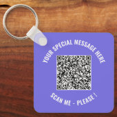 QR-code Uw speciale Enterprise Info Sleutelhanger (Voorkant)
