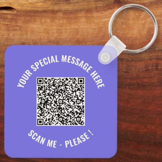 QR-code Uw speciale Enterprise Info Sleutelhanger (Achterkant)