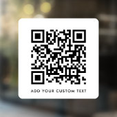 QR-code | Uw tekst modern minimalistisch eenvoudig Raamsticker