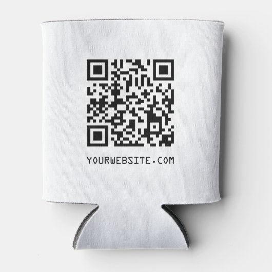 QR-code Uw webpagina-link Blikjeskoeler (Voorkant)