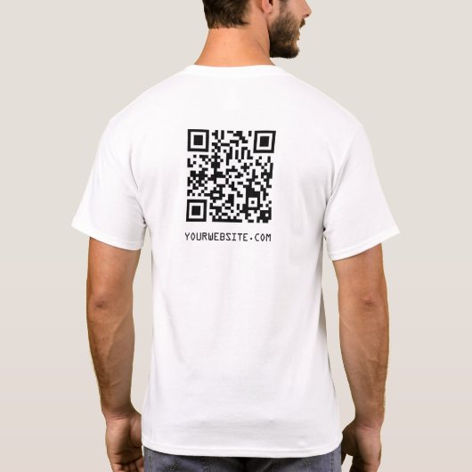  QR-code Uw webpagina Link T-Shirt (Achterkant)