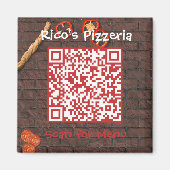 QR-code van het aangepaste menu Pizzeria Magneet (Voorkant)