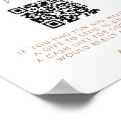 QR-code van het Honeymoon Fund, minimalistisch huw Poster (Hoek)
