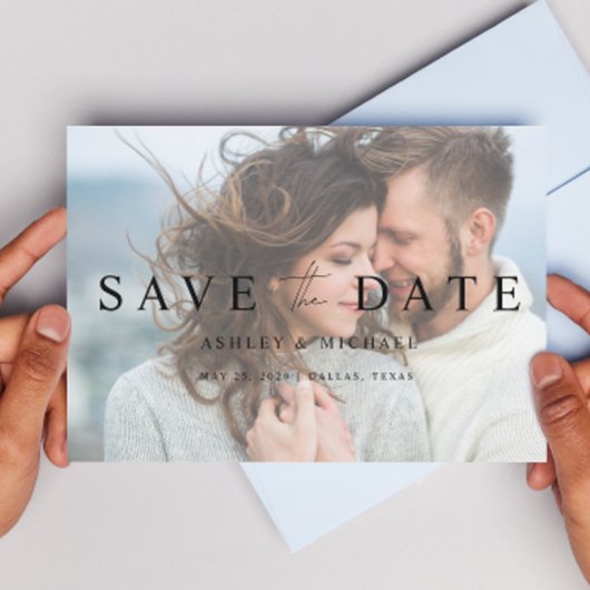 QR Code Vellum Overlay Elegant 4 foto Verloving Save The Date