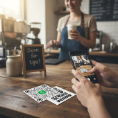 QR Code Venmo Cash App Profile Card Vierkante Visitekaartjes